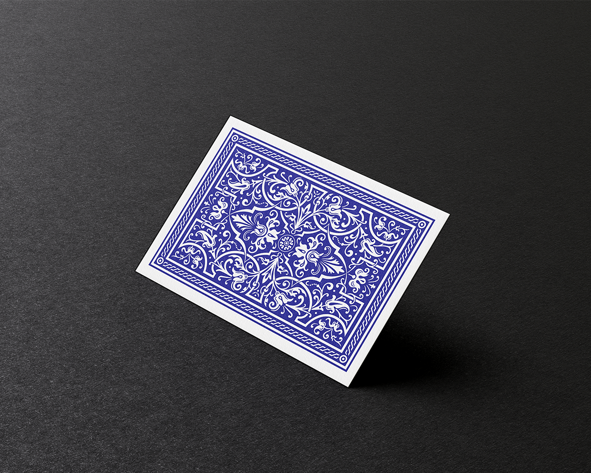 Blue Poker Style | Sandy Matte Sleeves