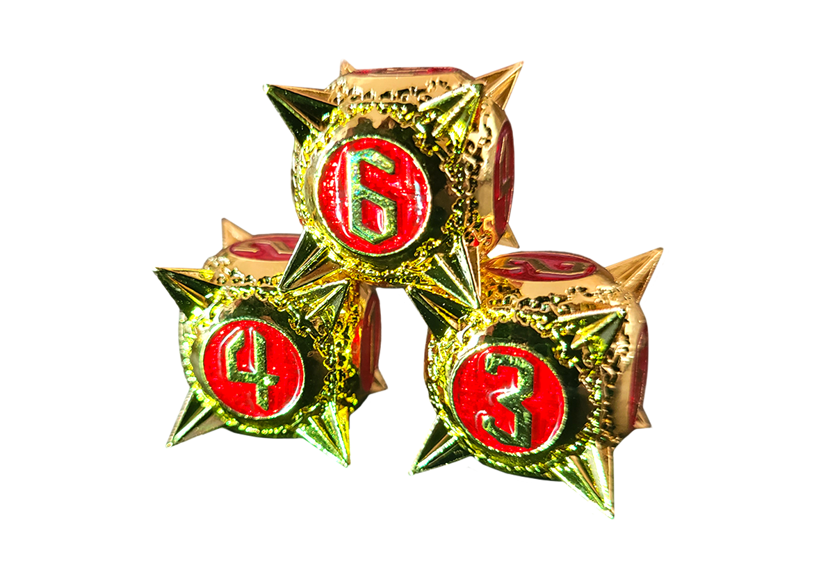Spiky Dice | Golden Metal
