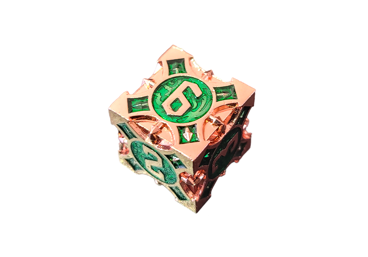 Royal Dice | Gold Green Metal