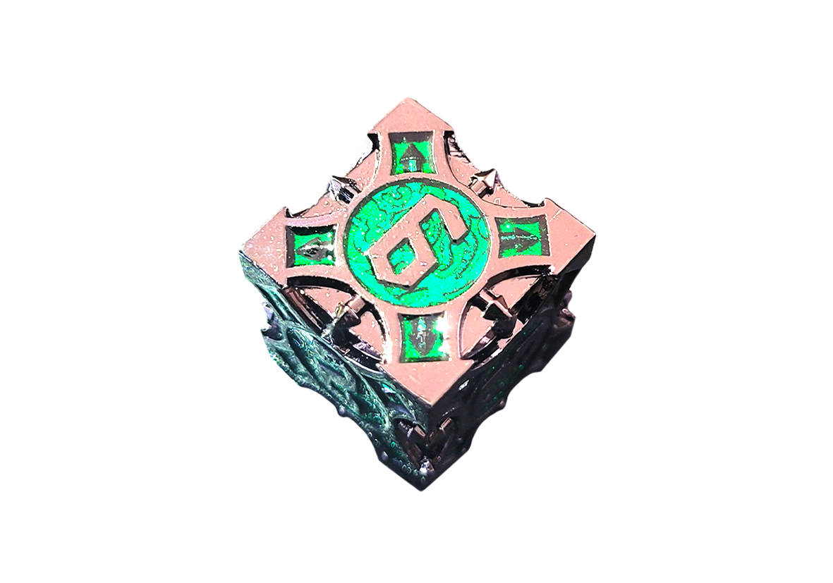 Royal Dice | Silver Green Metal