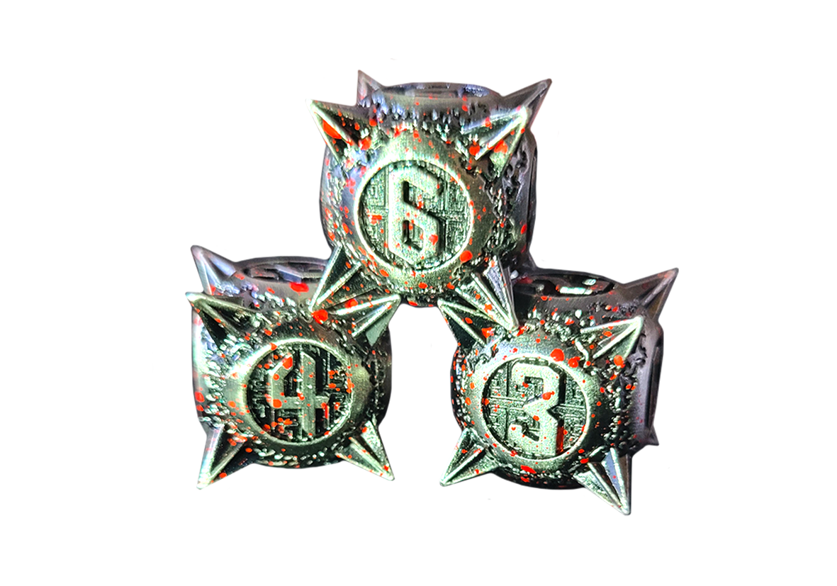 Spiky Dice | Silver Metal