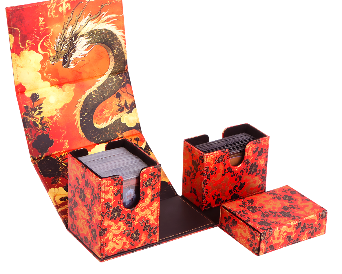 Chinese Dragon Deck Box [Outer foiling + Inner printing]
