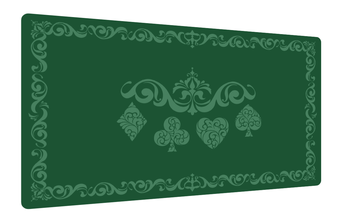 Poker Style Green | Rubber Playmat (62×35cm)