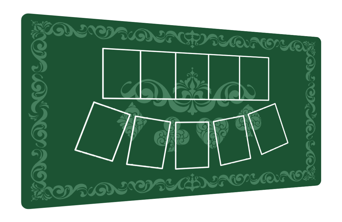 Poker Style Green | Rubber Playmat (62×35cm)