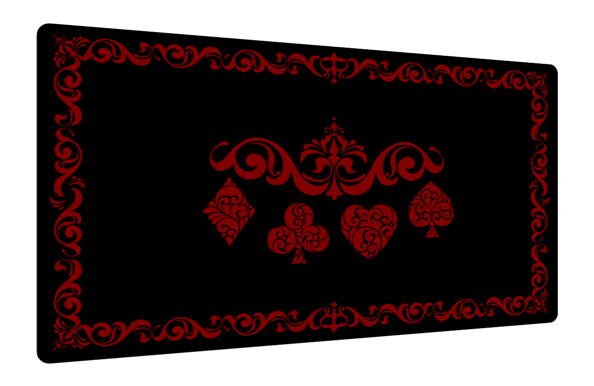 Poker Style Red | Rubber Playmat (62×35cm)