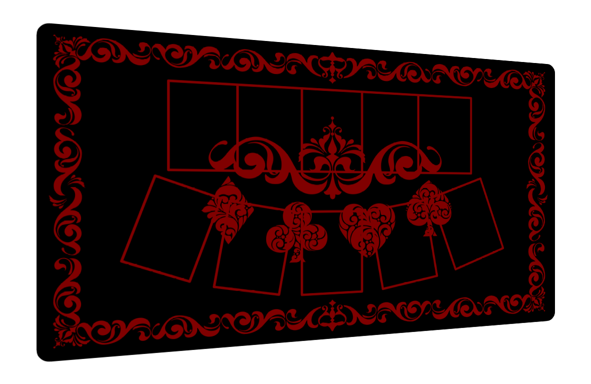 Poker Style Red | Rubber Playmat (62×35cm)