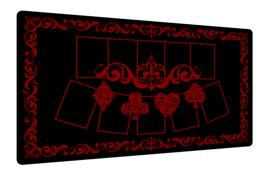 Poker Style Red | Rubber Playmat (62×35cm)