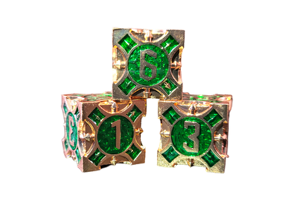 Royal Dice | Gold Green Metall