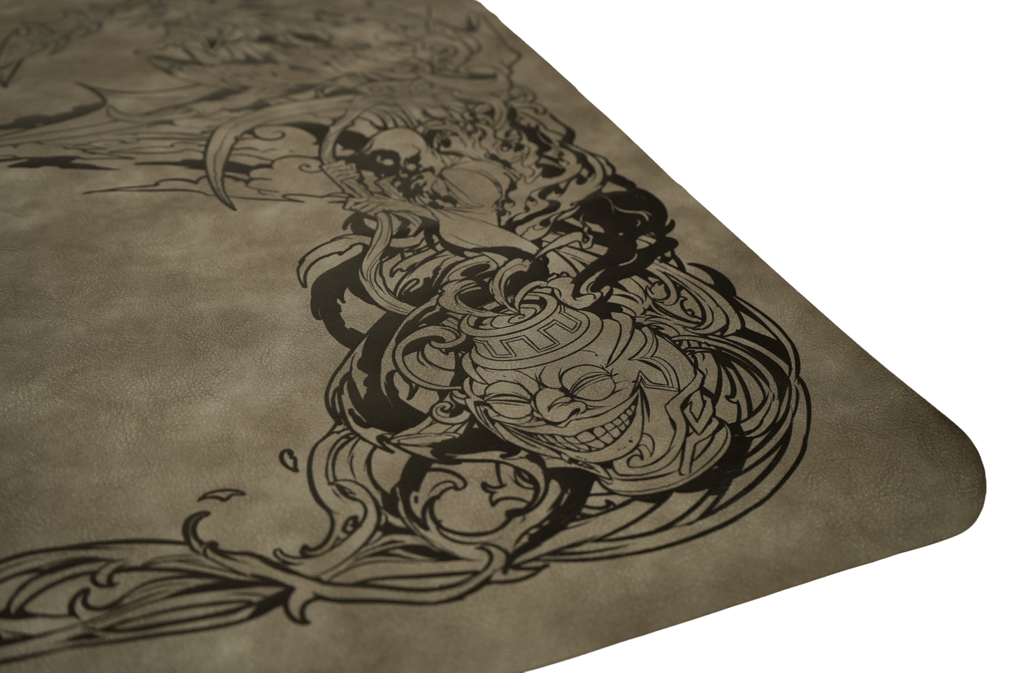 Power & Greed | Leather Playmat (66×66cm)