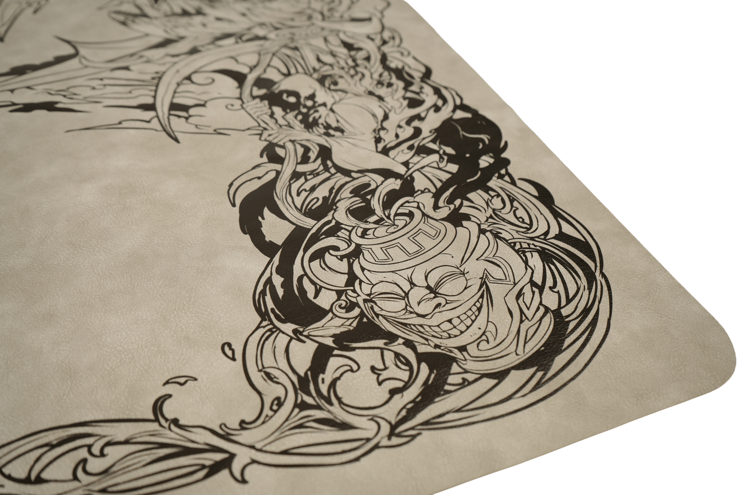 Power & Greed | Leather Playmat (66×66cm)