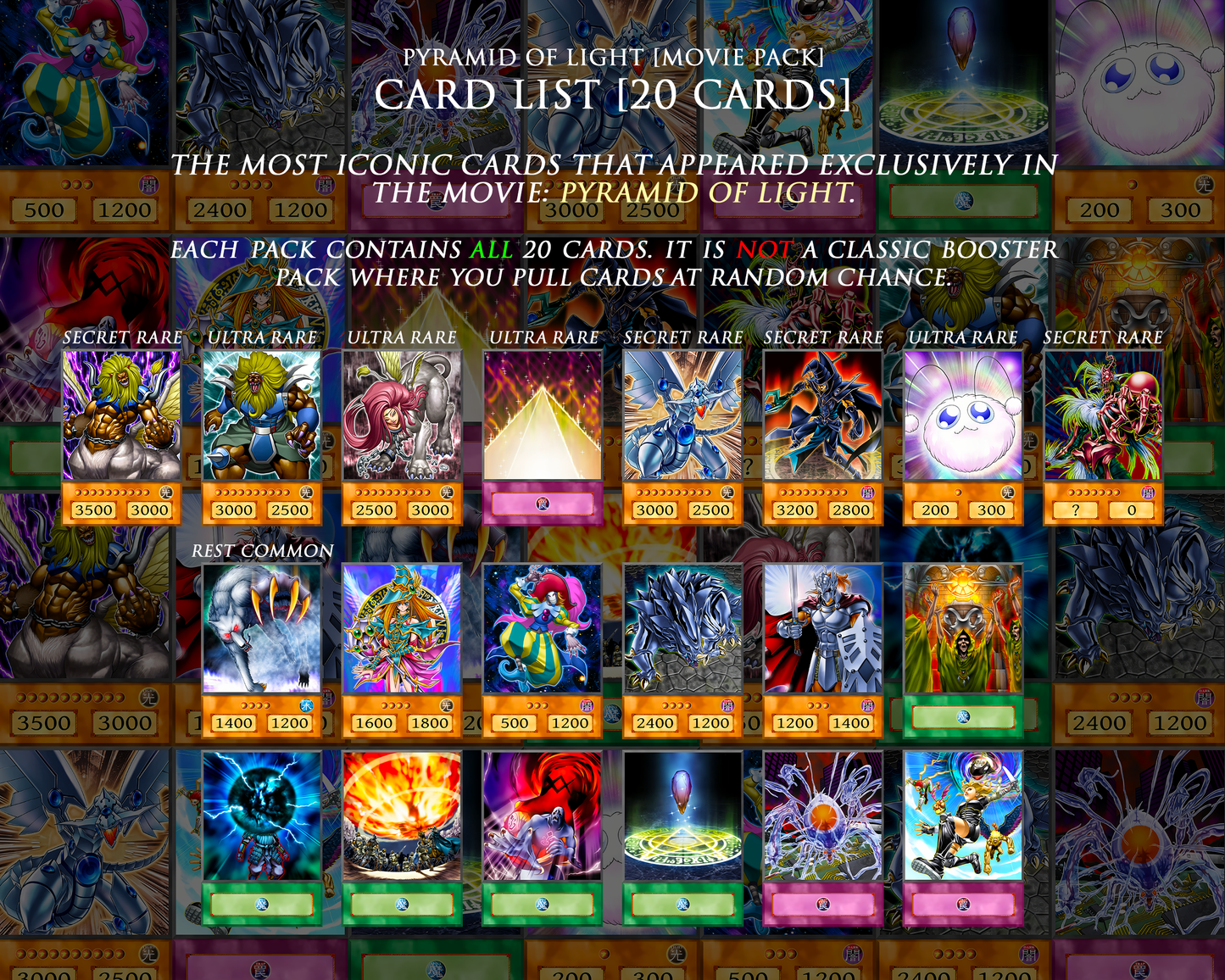 Pyramid of Light | (20 Cards) Movie Pack